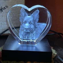 Laden Sie das Bild in den Galerie-Viewer, TierLiebe - Kristall Erinnerung 3D (Herzform)
